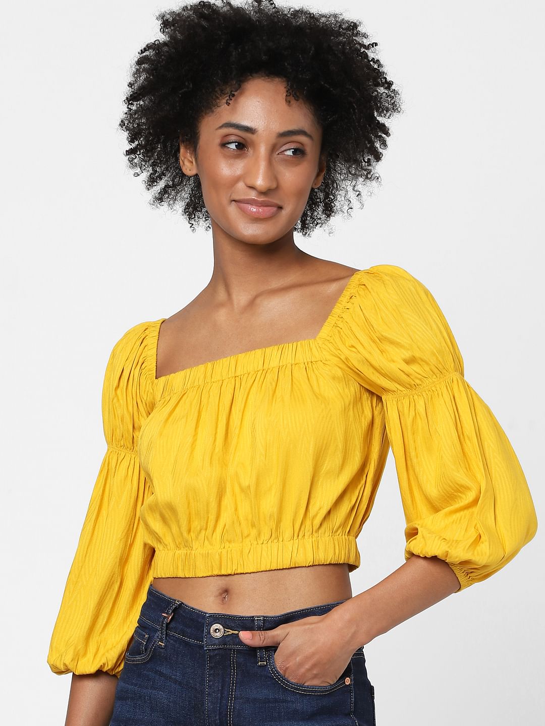 Yellow Crop Top