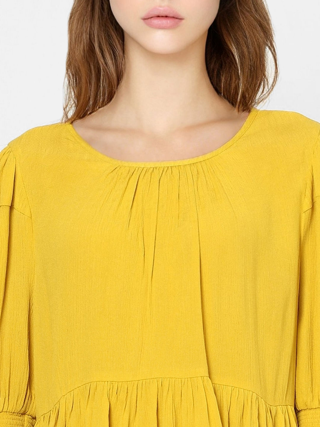 Yellow Peplum Top