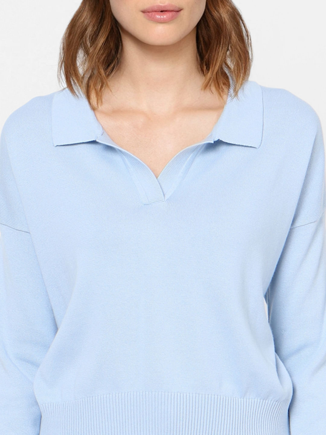 Blue Collared Pullover