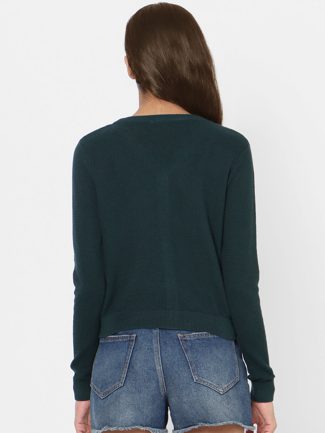 Green V Neck Cardigan