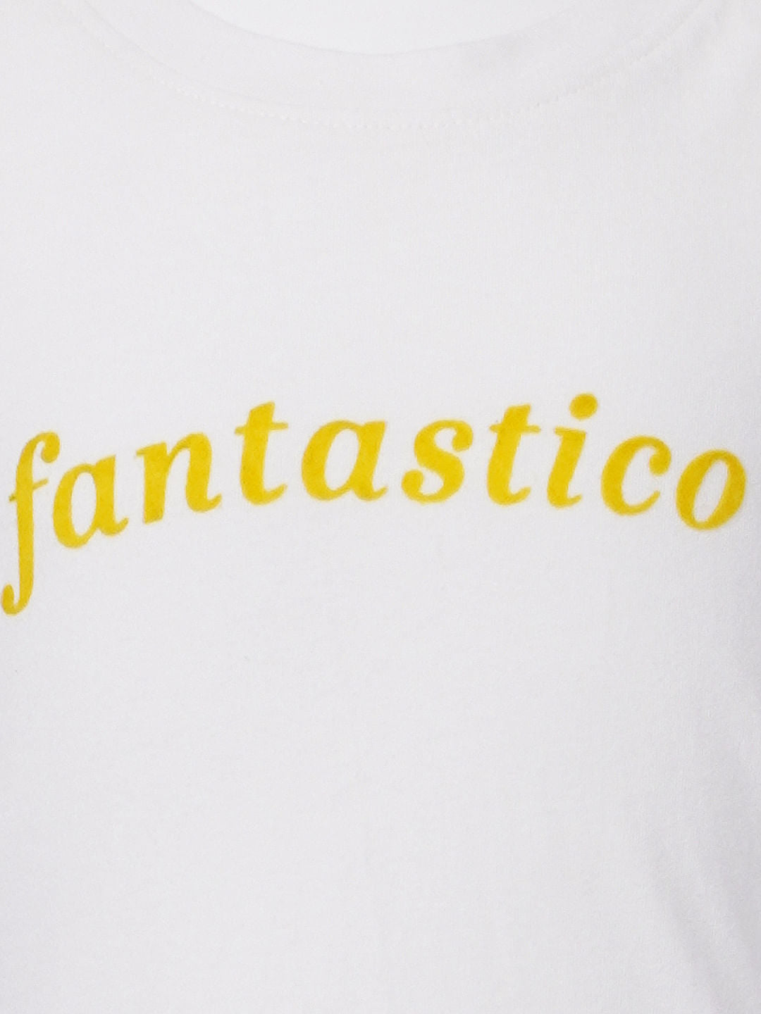 Girls White Text Print Sleeveless T-Shirt