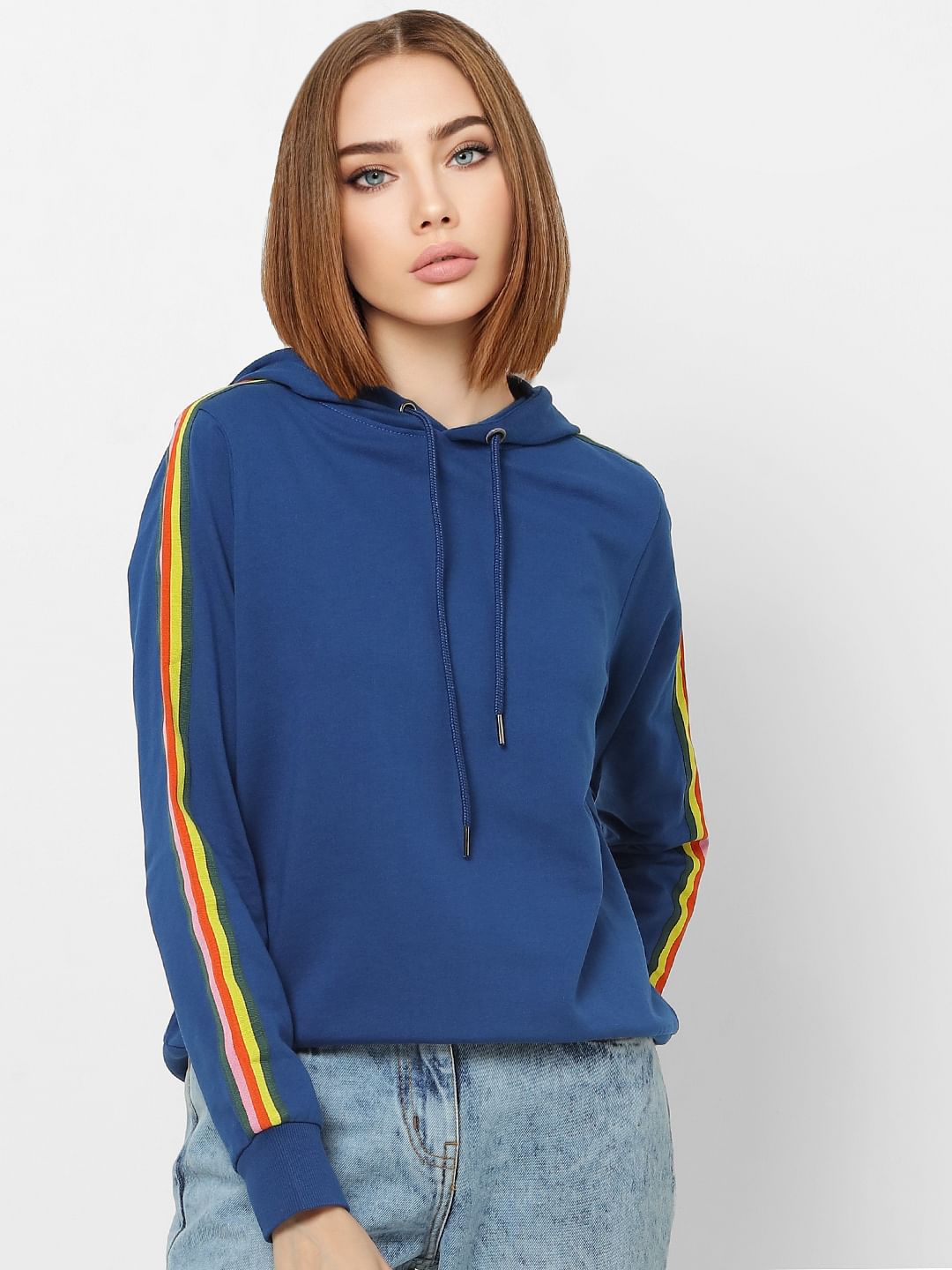 Blue Hooded Sweatshirt