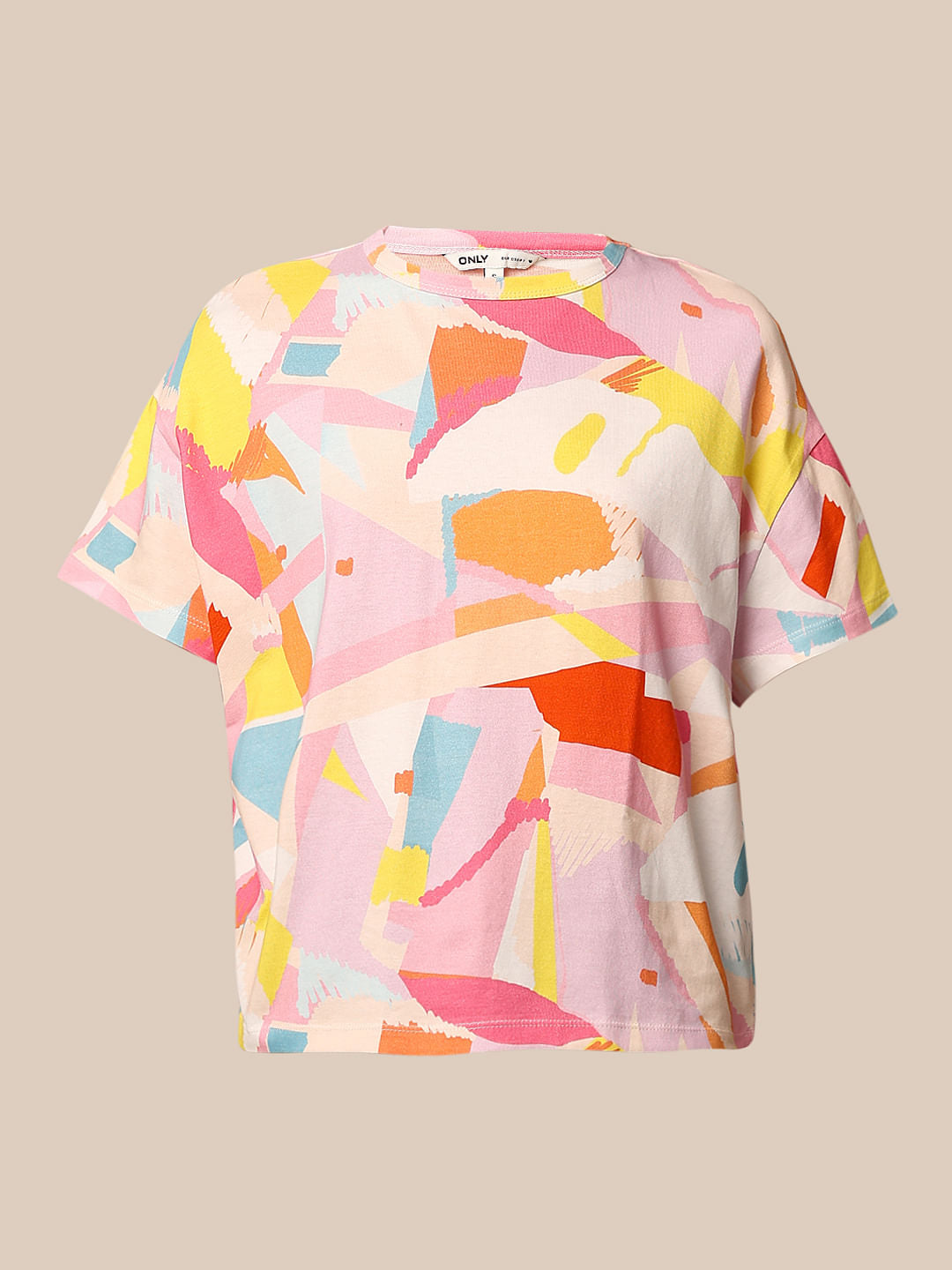 Multi-Colour Printed Boxy T-Shirt