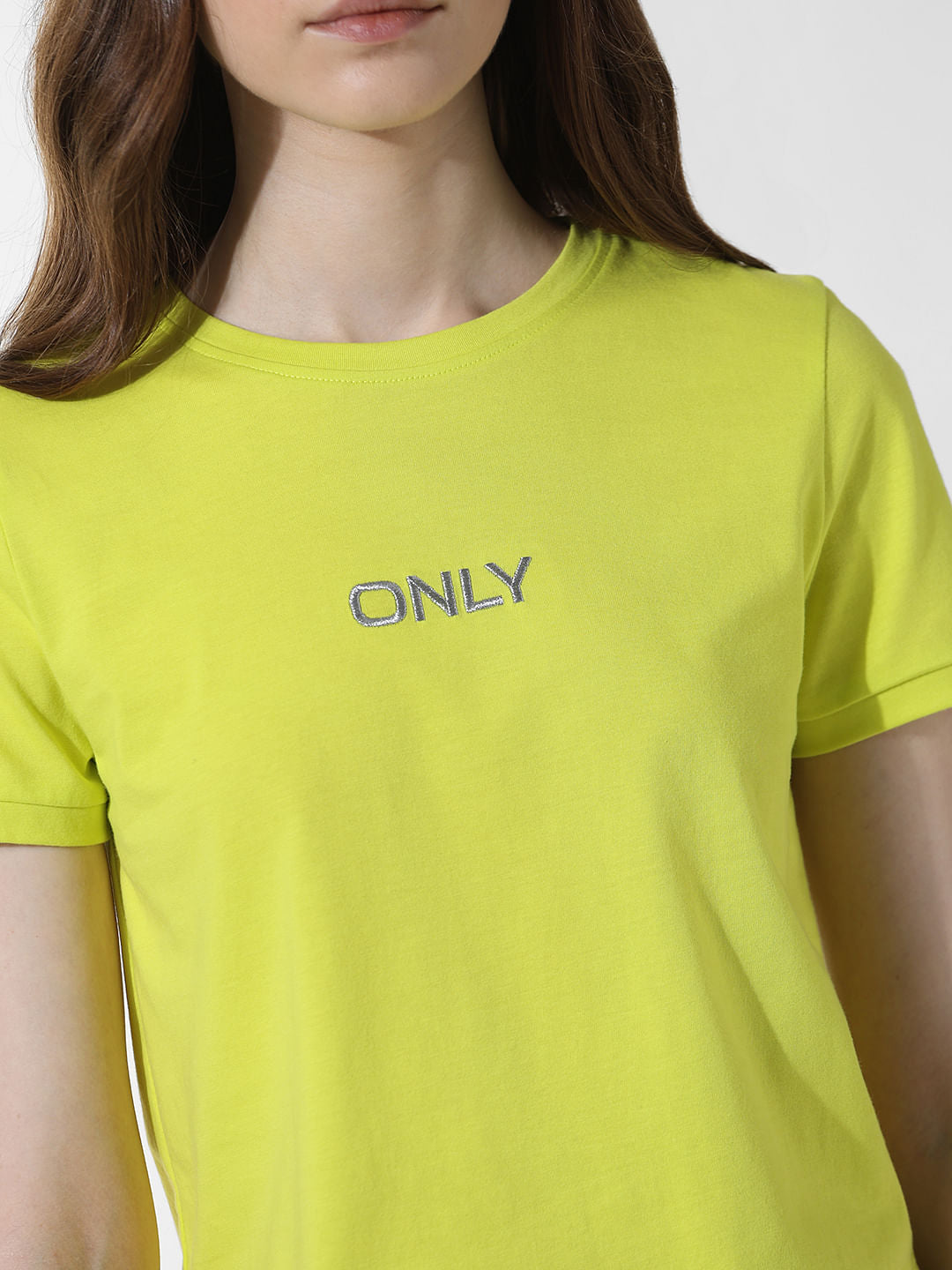 Neon Yellow Cropped T-Shirt
