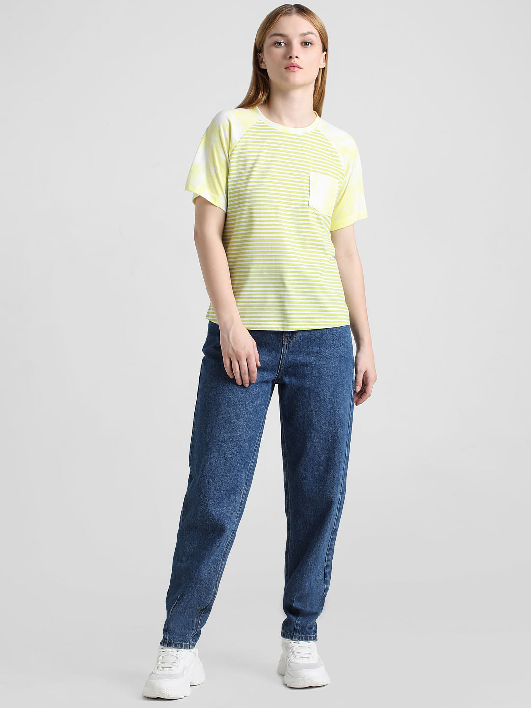 Yellow & White Striped T-Shirt