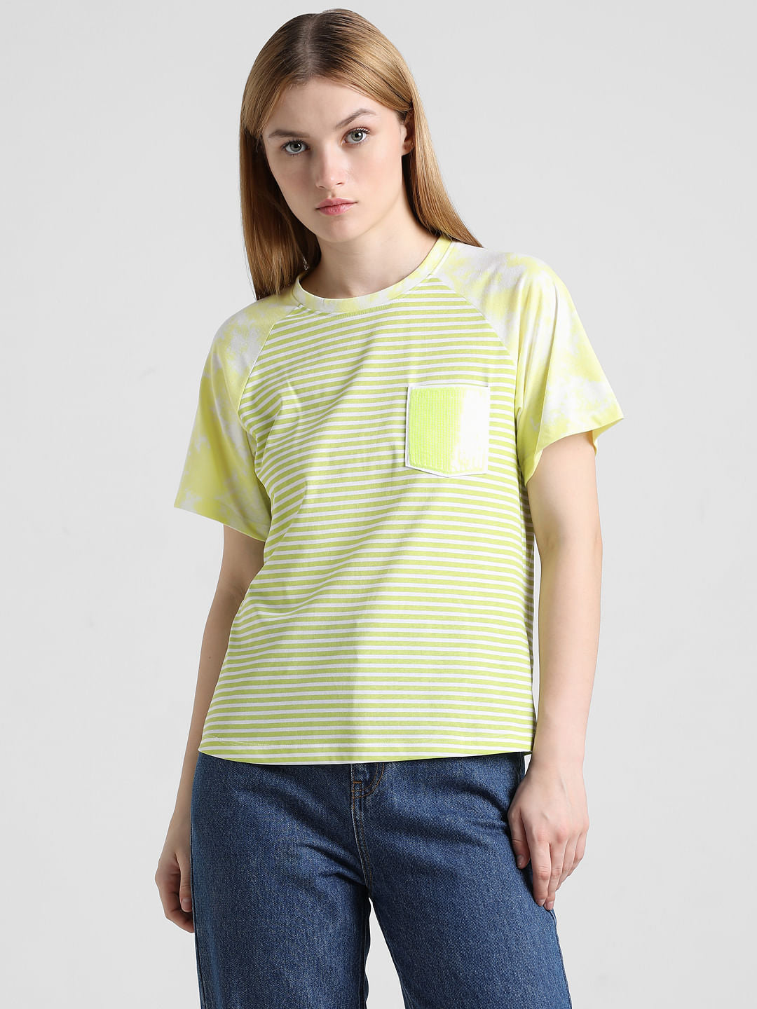 Yellow & White Striped T-Shirt