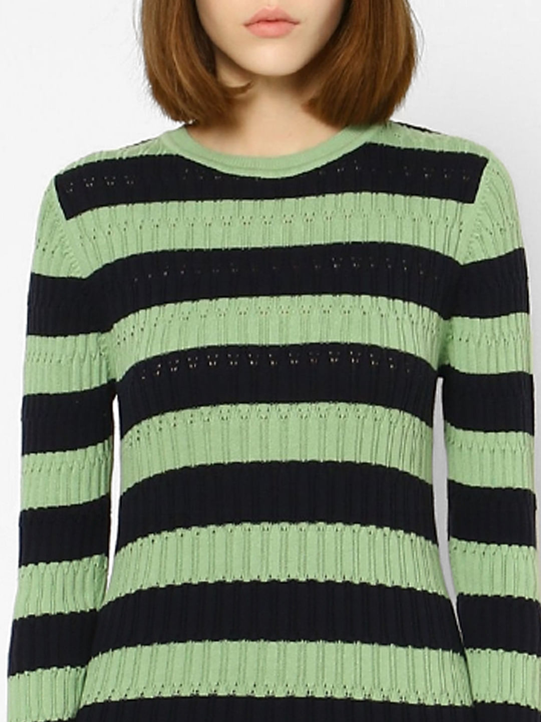 Green Striped Pullover
