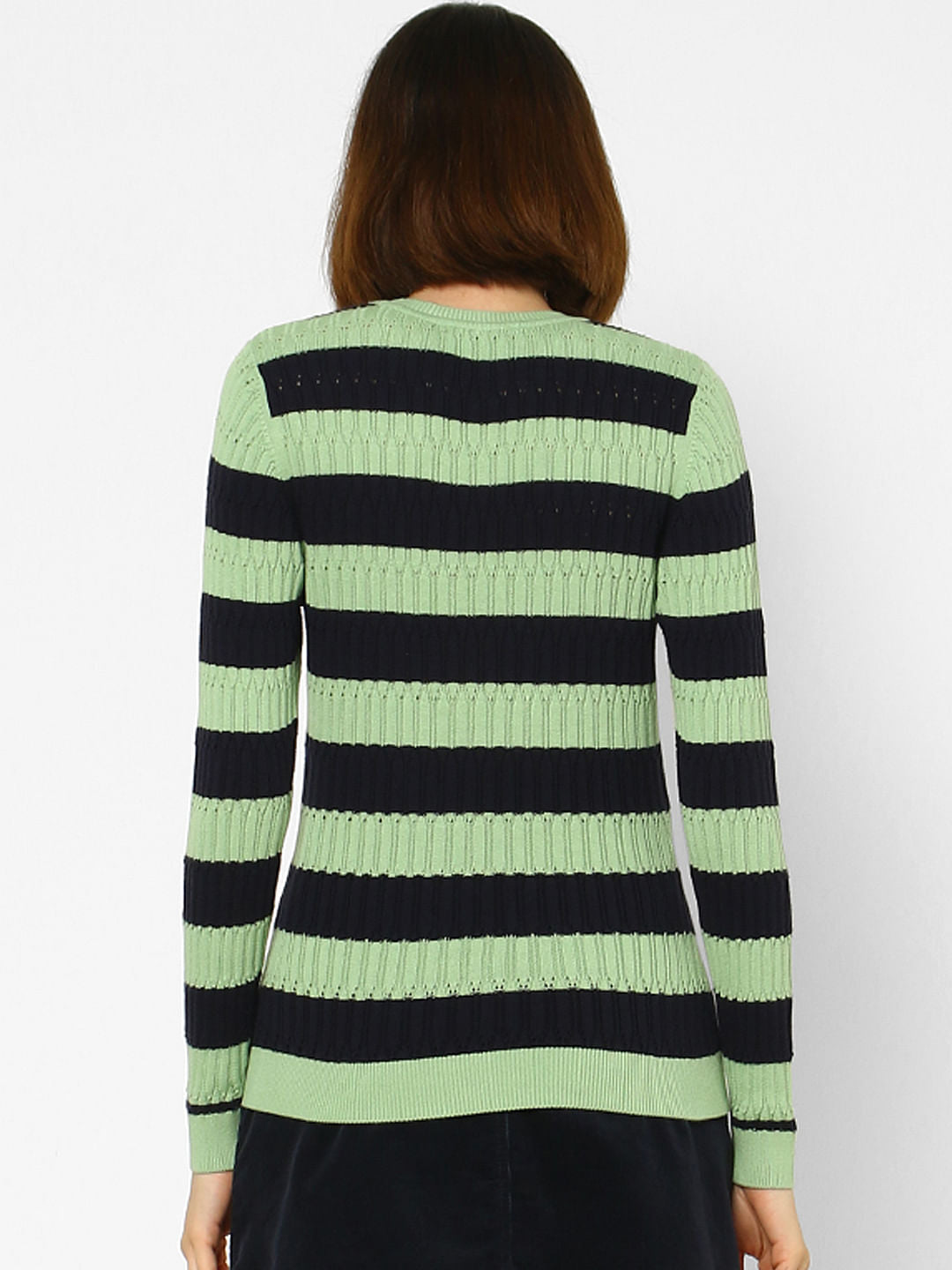 Green Striped Pullover