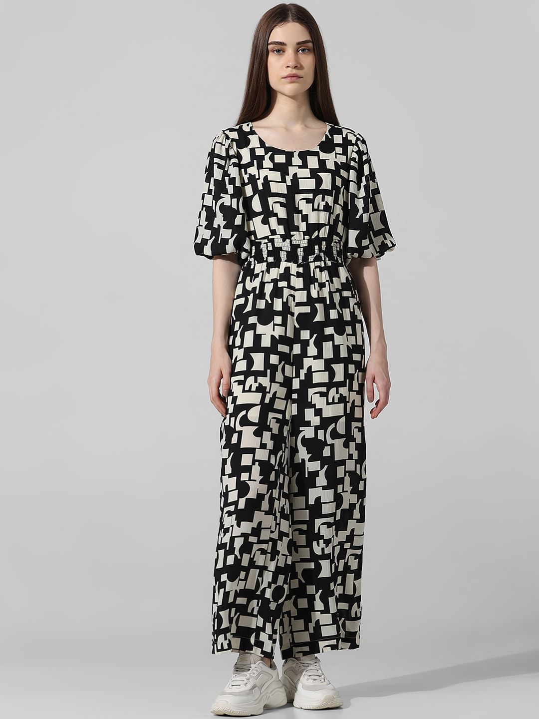 Black Printed Jumpsuit