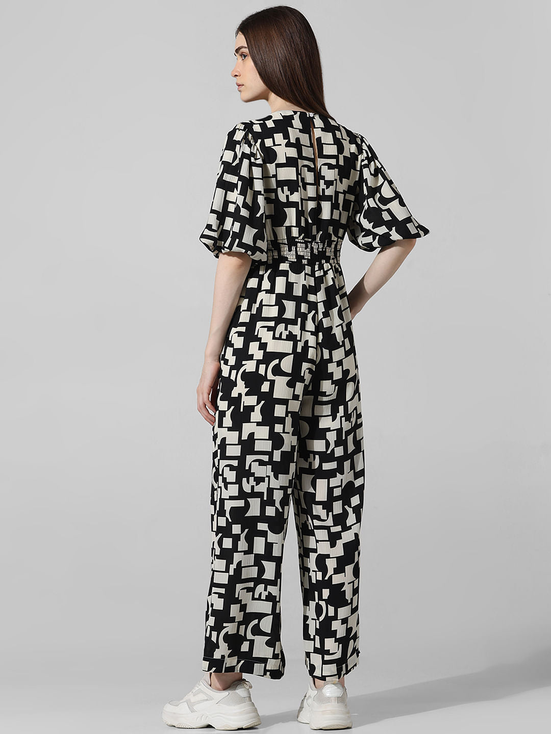 Black Printed Jumpsuit