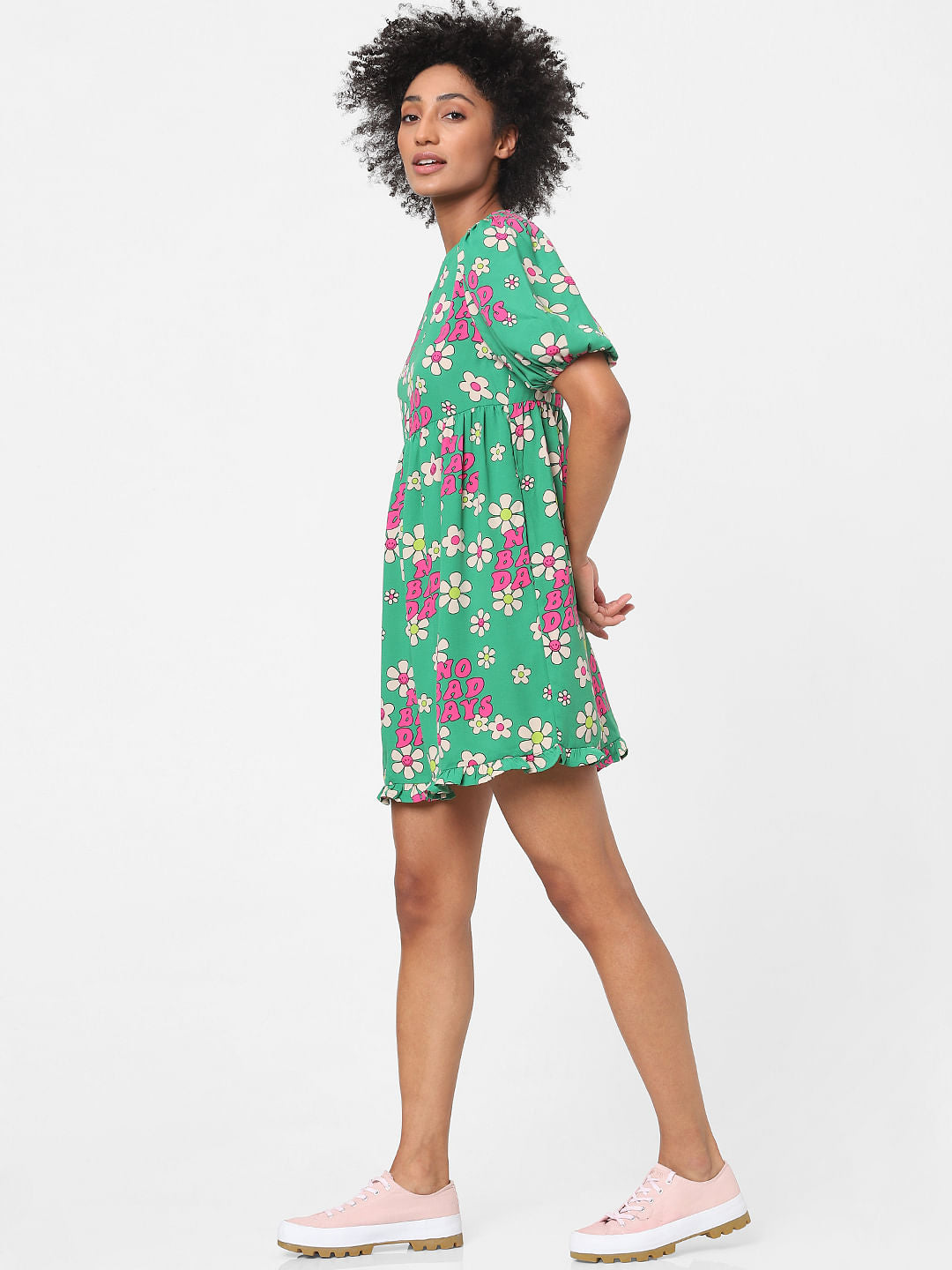 Green Floral Dress
