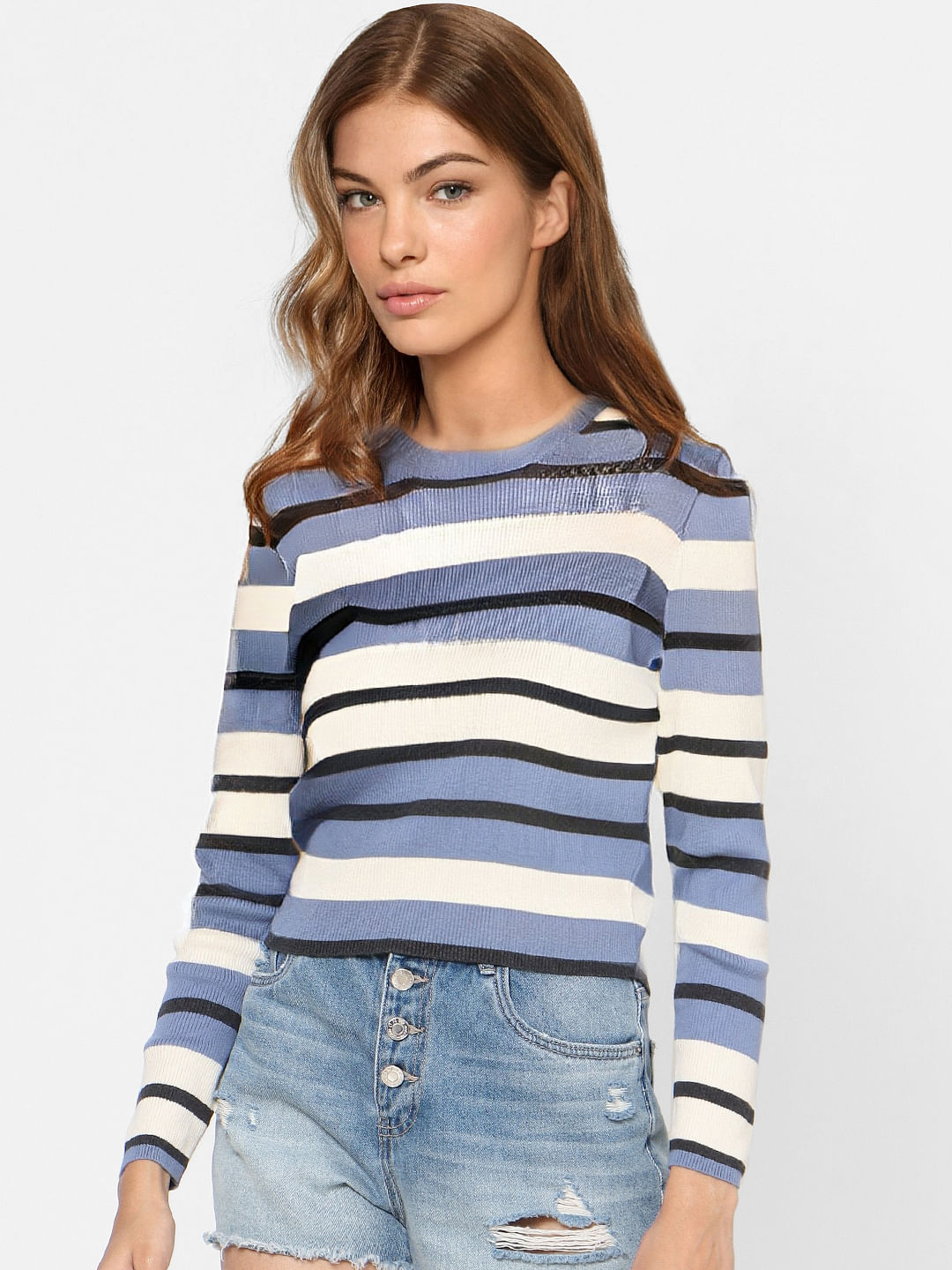Blue Striped Pullover