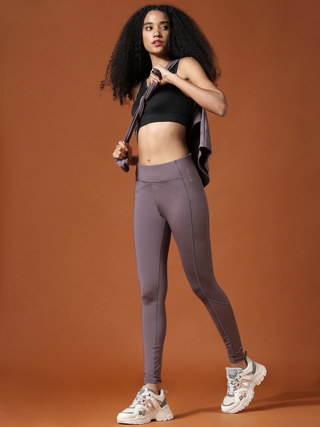 Play Brown High Rise Training Tights