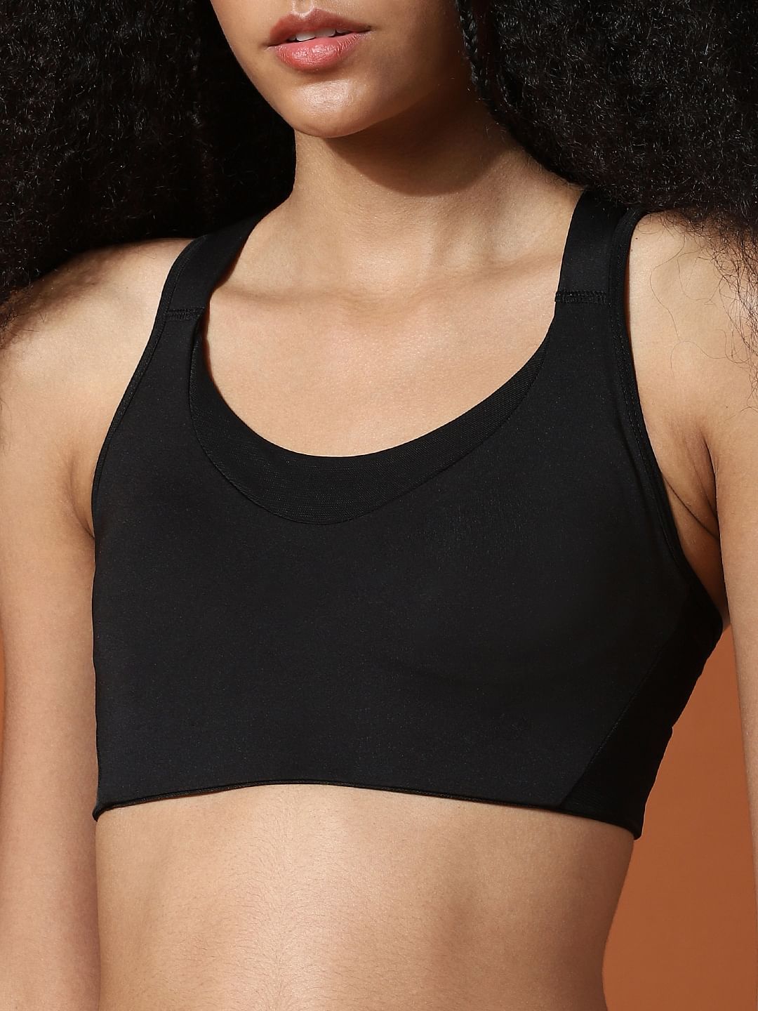 Black Cross Back Sports Bra