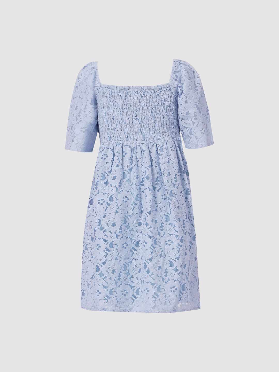 Girls Blue Lace Dress