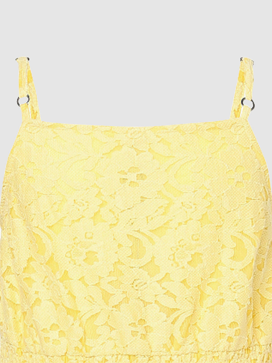 Yellow Lace Fit & Flare Dress