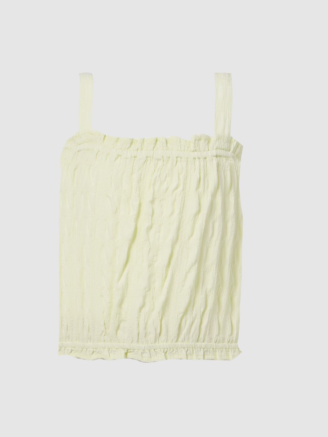 Light Green Textured Co-Ord Crop Top