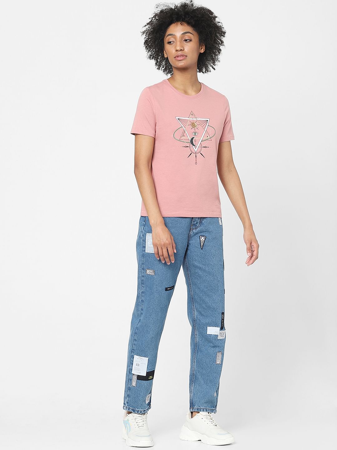 Pink Graphic Print T-Shirt