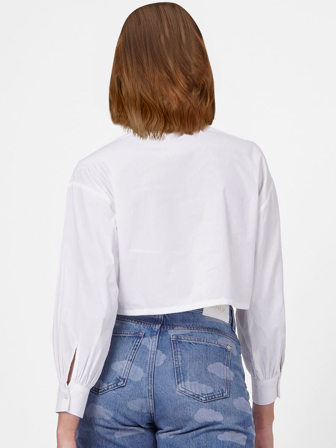 White Cropped Shirt