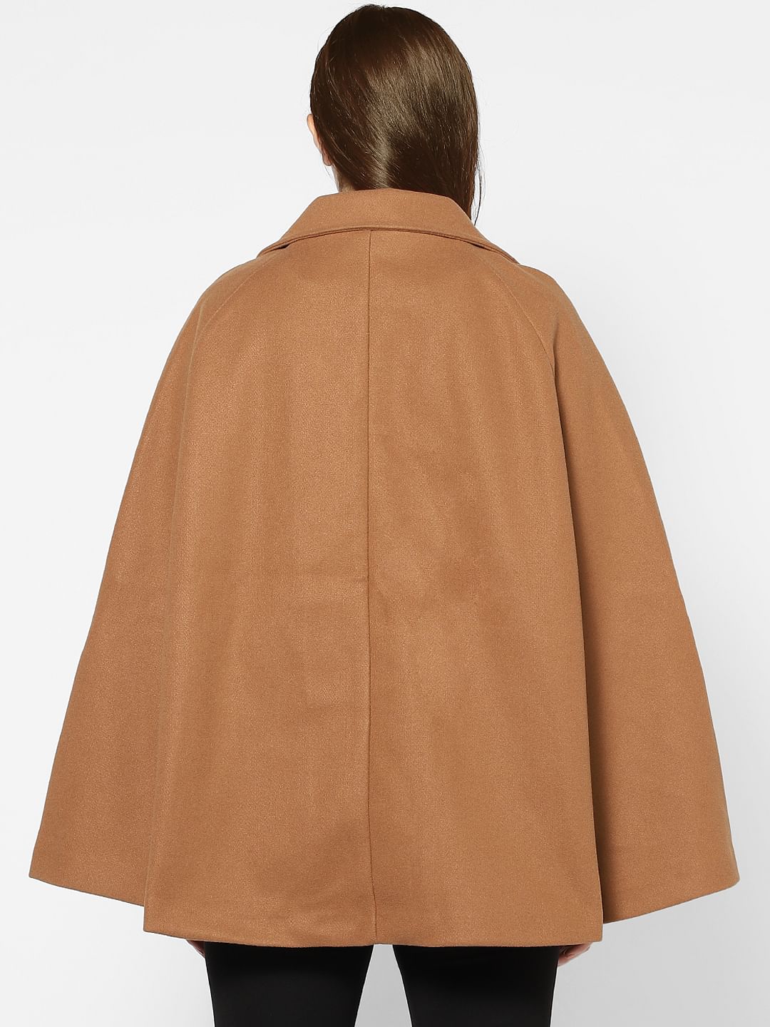 Brown Cape Sleeves Coat