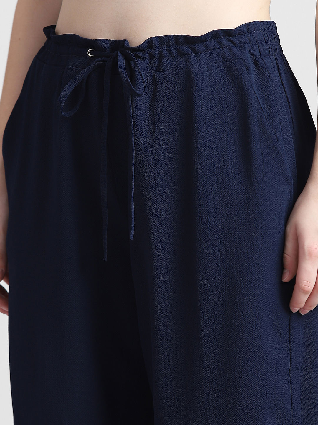 Navy Blue High Rise Regular Fit Joggers