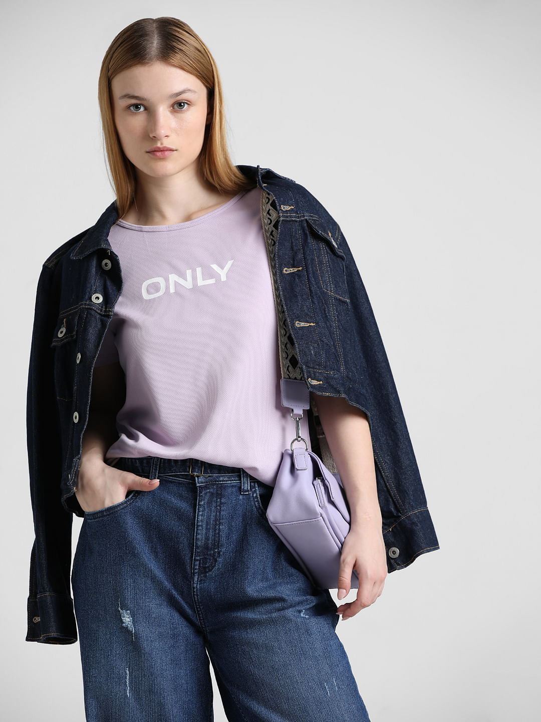 Lavender Back Detail T-Shirt