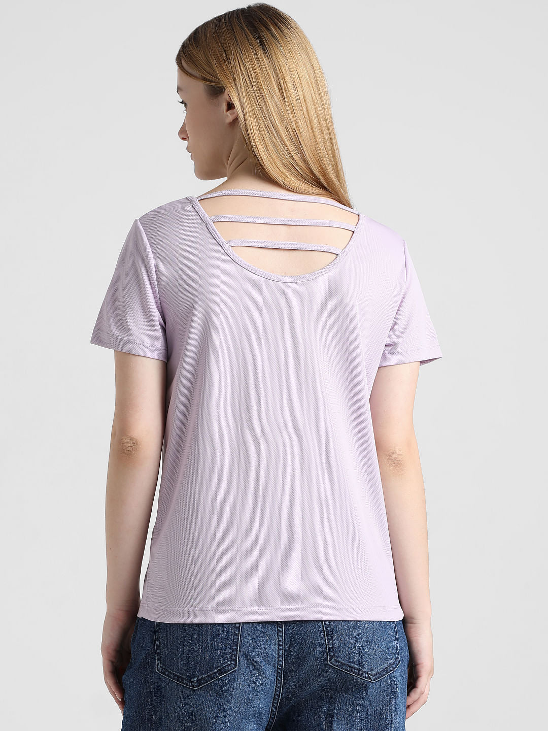 Lavender Back Detail T-Shirt