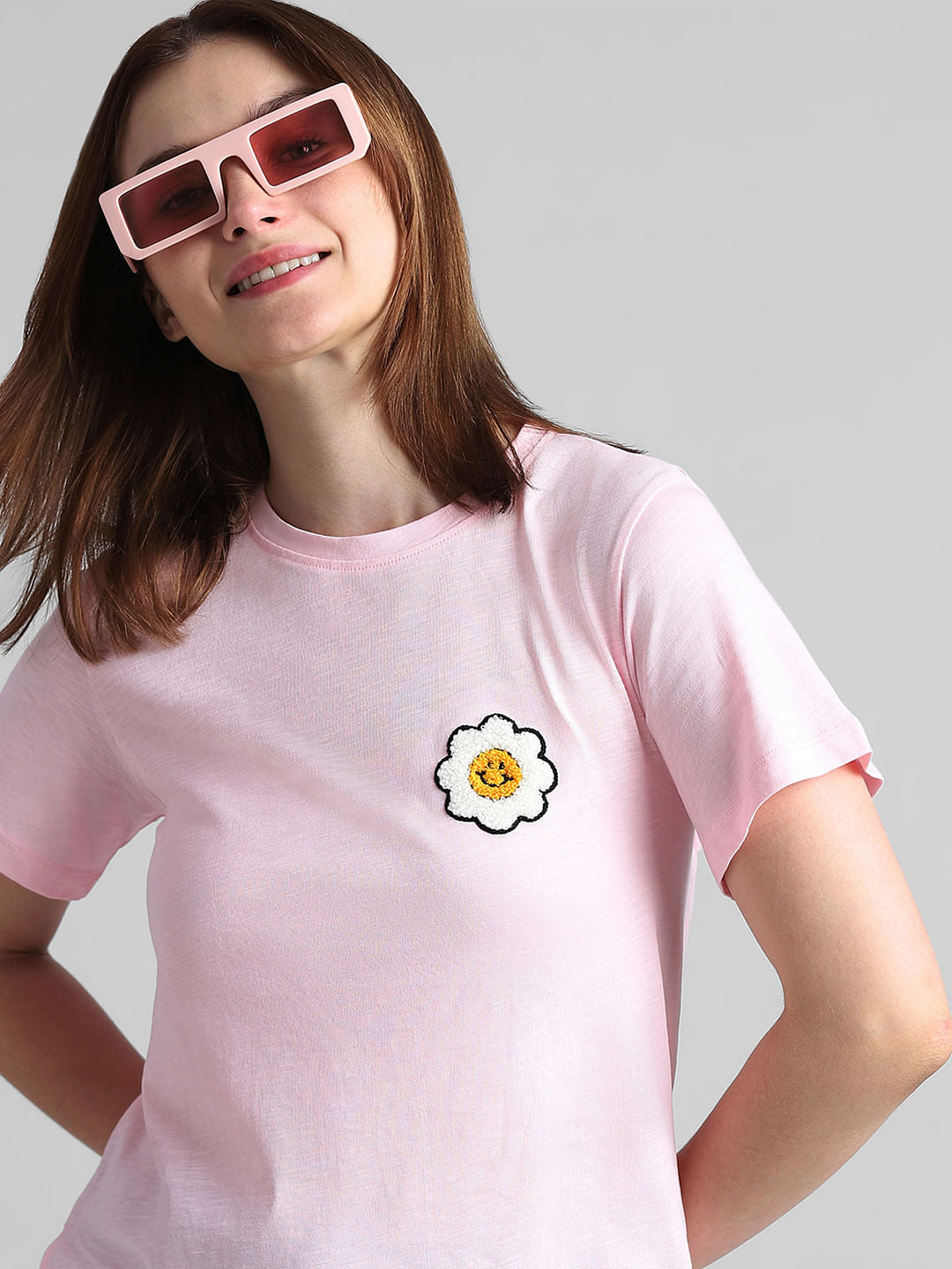 Pink Back Cut-Out T-Shirt