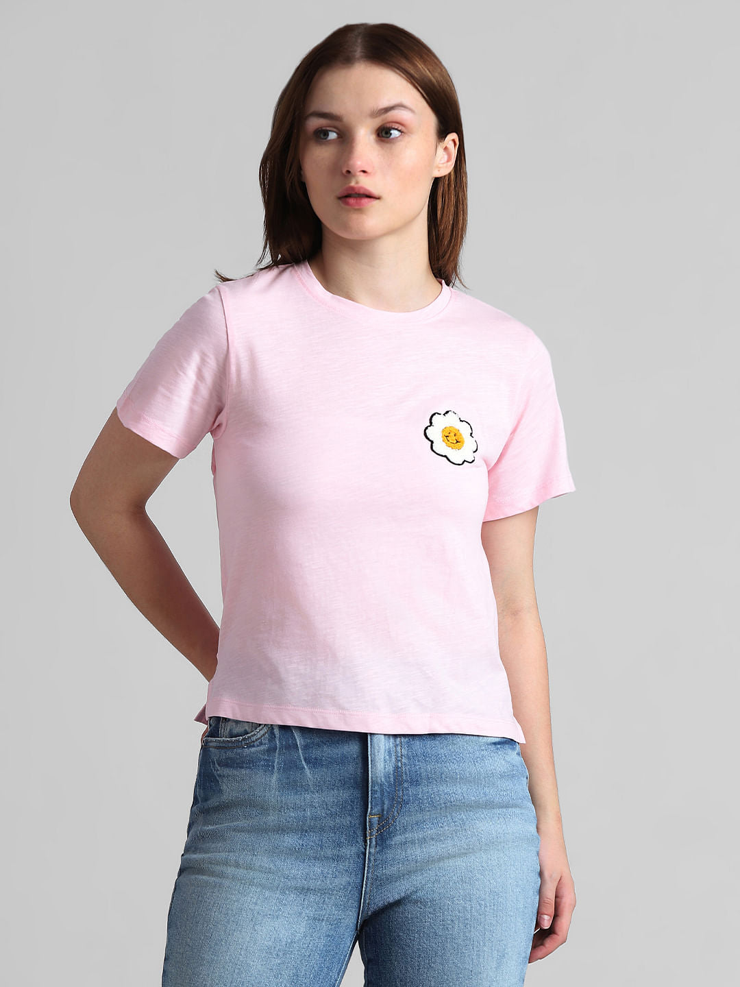 Pink Back Cut-Out T-Shirt
