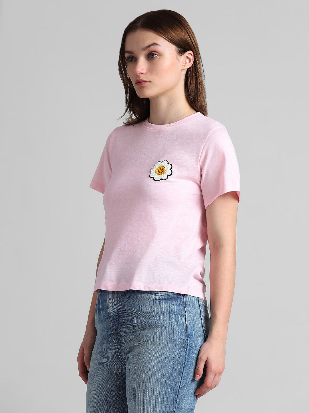 Pink Back Cut-Out T-Shirt
