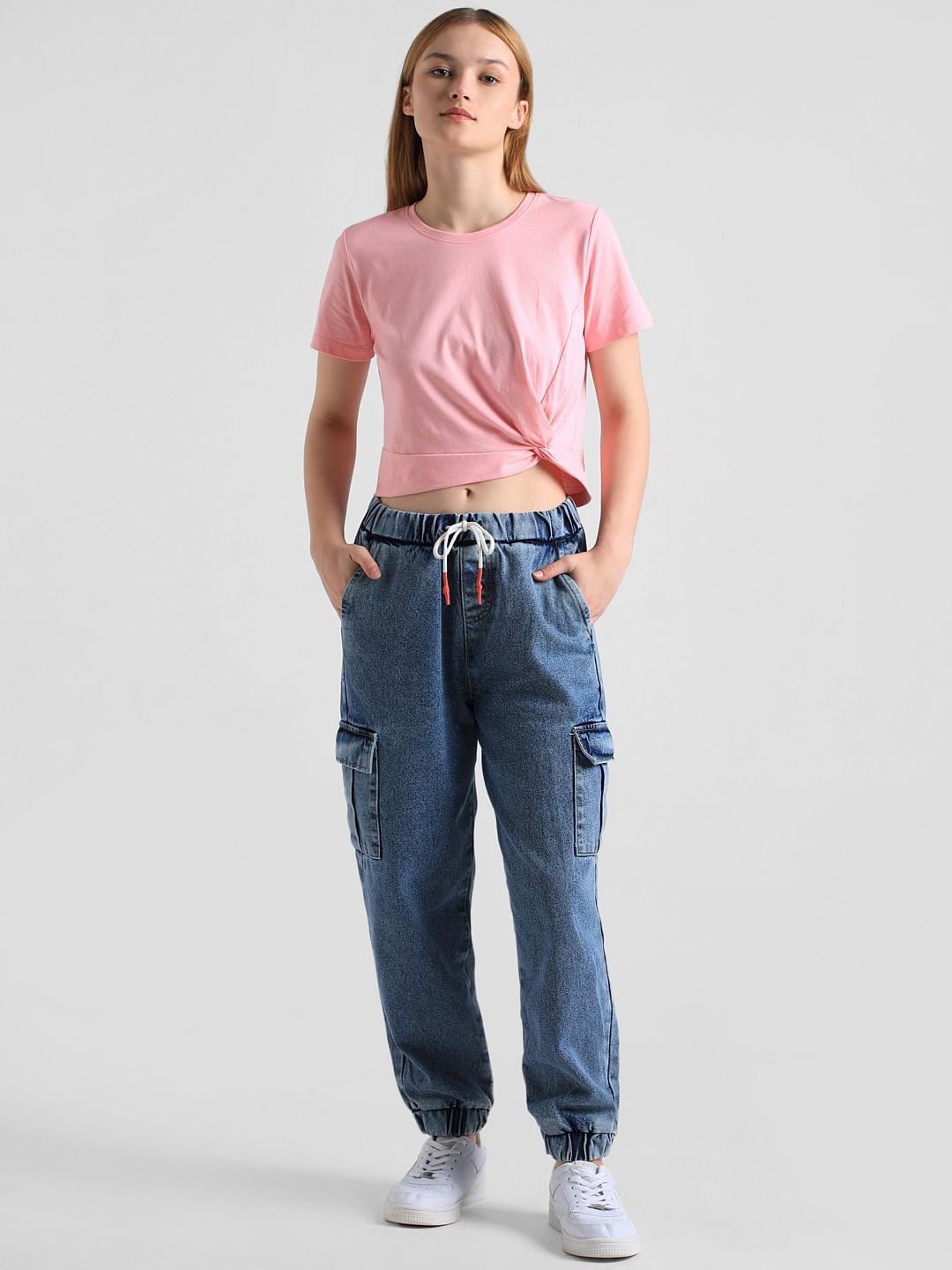 Pink Knot Detail T-Shirt