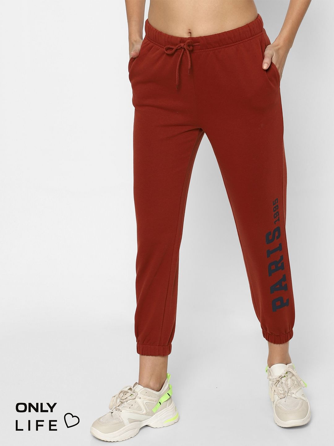 Brown Printed Co-Ord Sweatpants