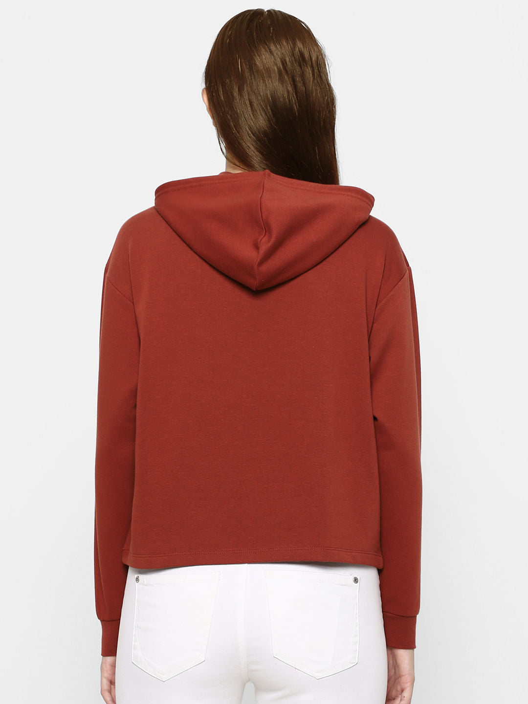 Brown Printed Co-Ord Sweatshirt