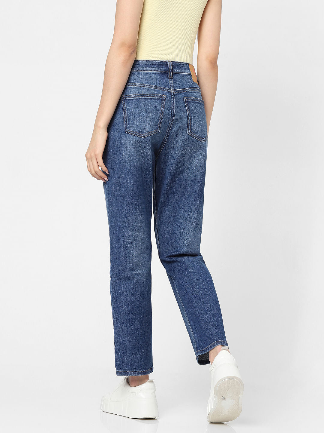 Blue High Rise Flared Jeans