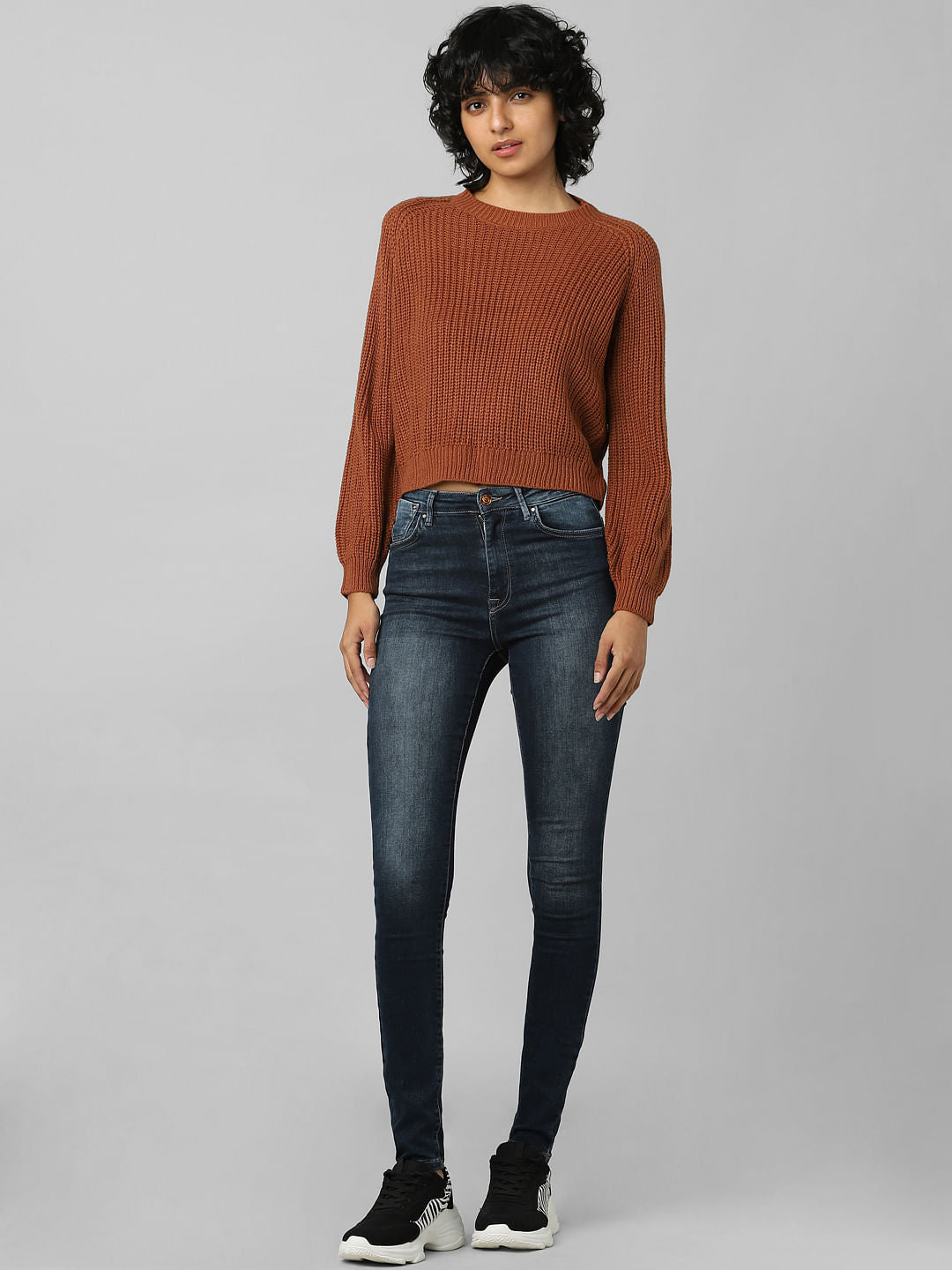 Brown Cut-Out Detail Pullover