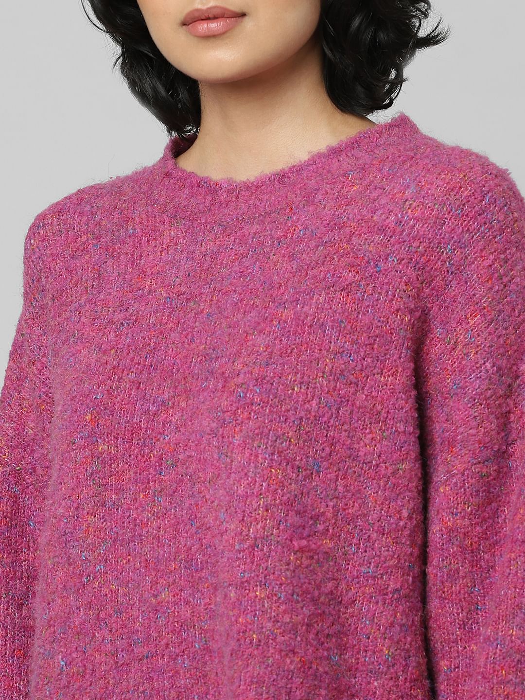 Pink Brushed Knit Pullover