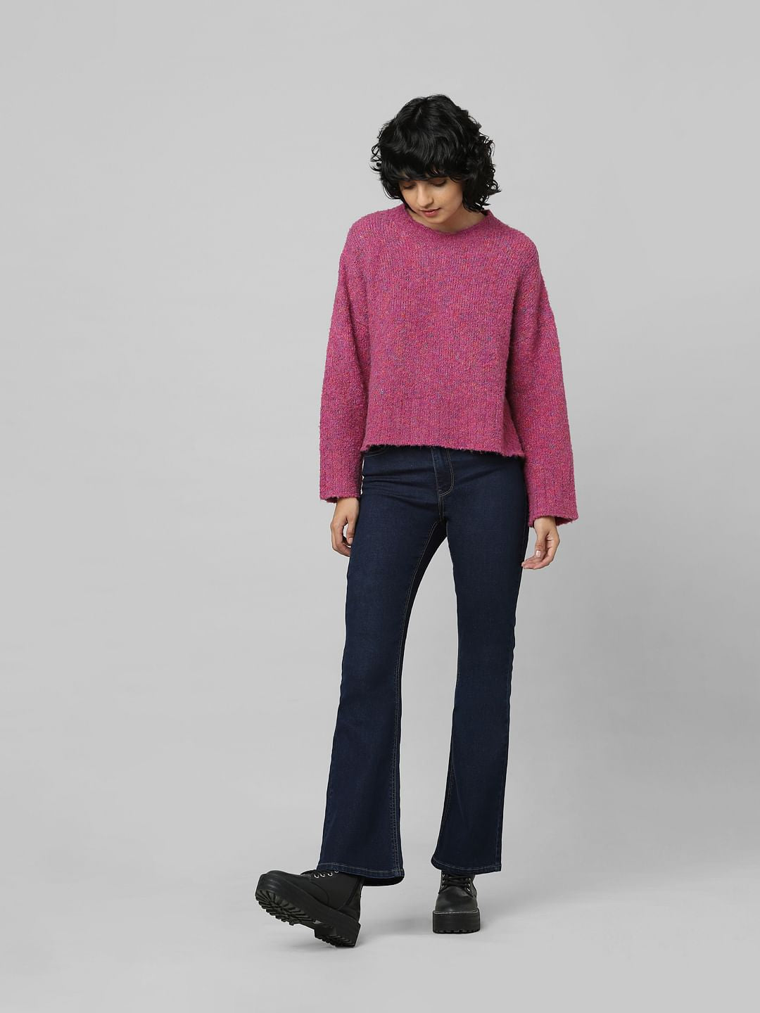 Pink Brushed Knit Pullover