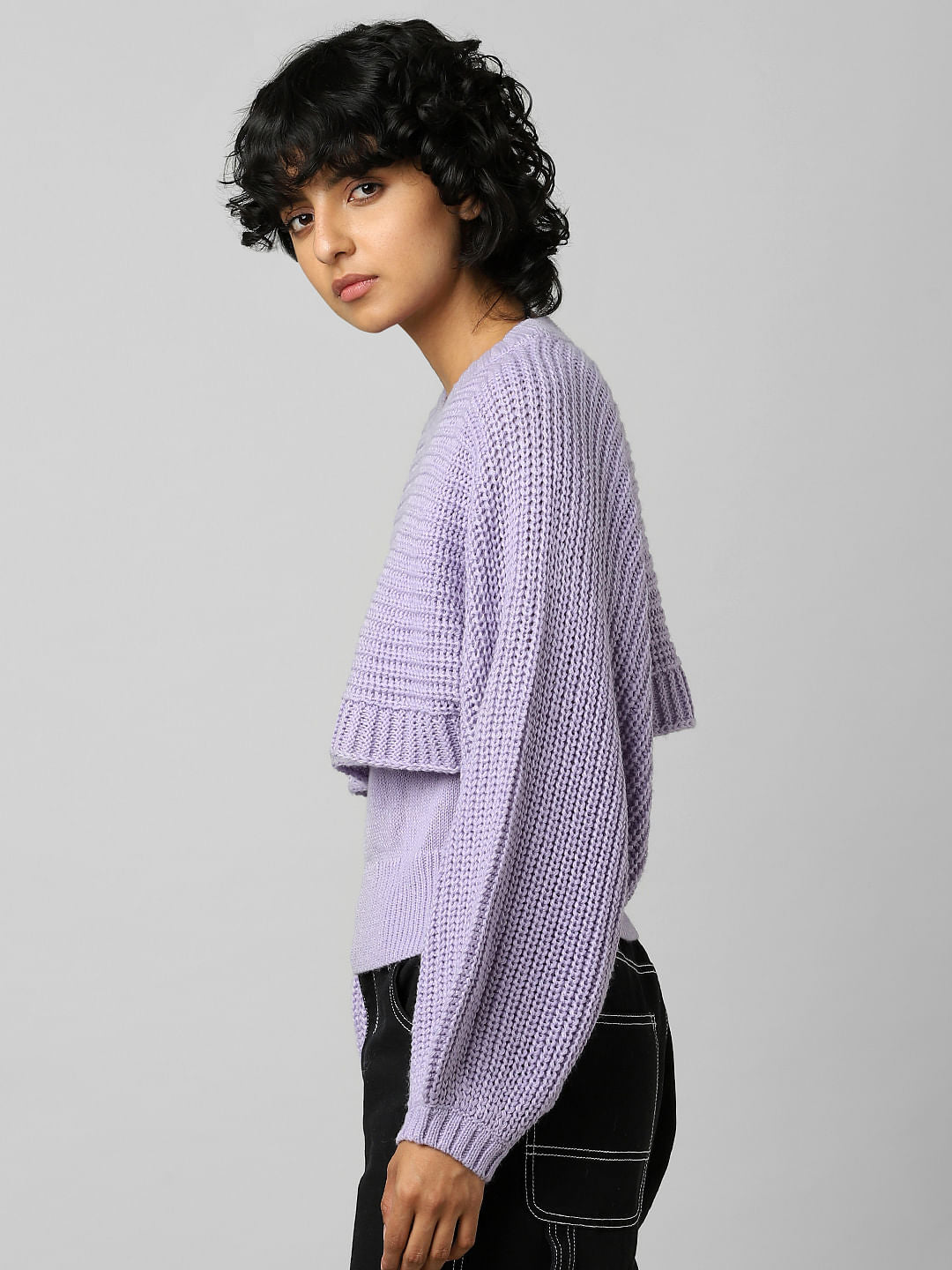 Purple Double Layered Pullover