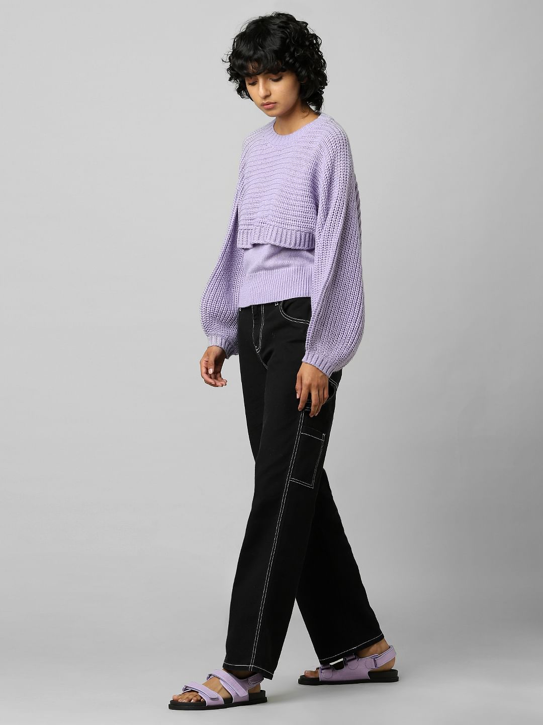 Purple Double Layered Pullover