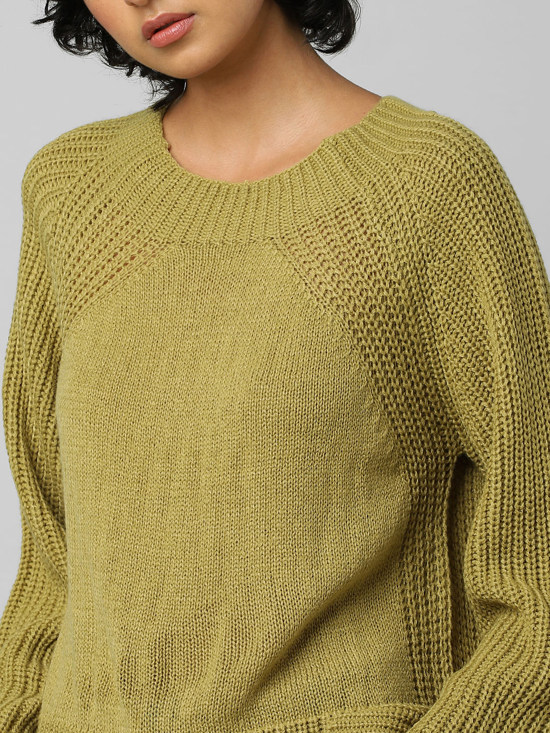 Green Wide Sleeves Pullover