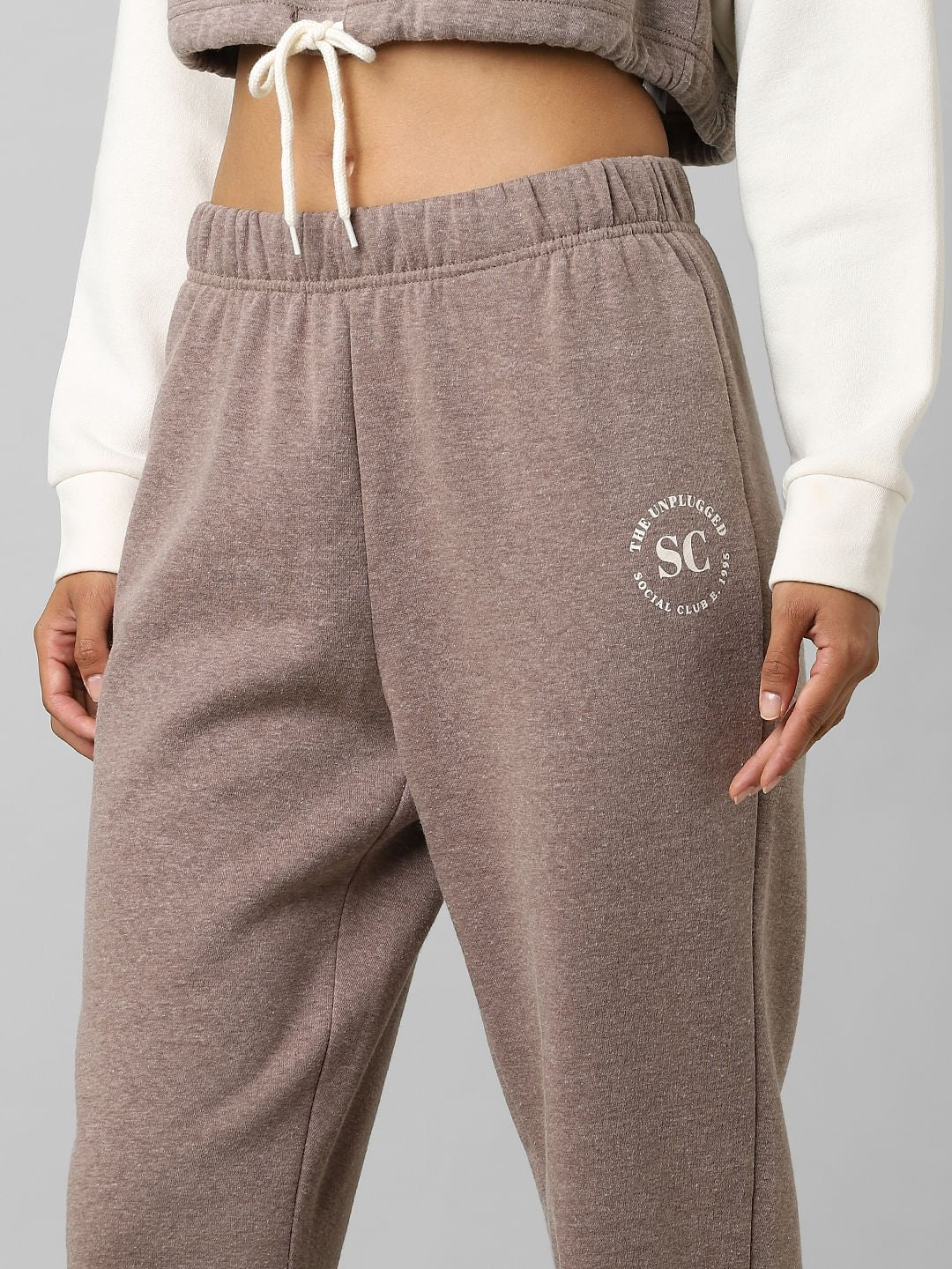 Brown Mid Rise Co-Ord Sweatpants