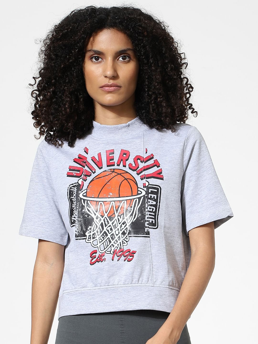 Grey Graphic Print Sweatshirt