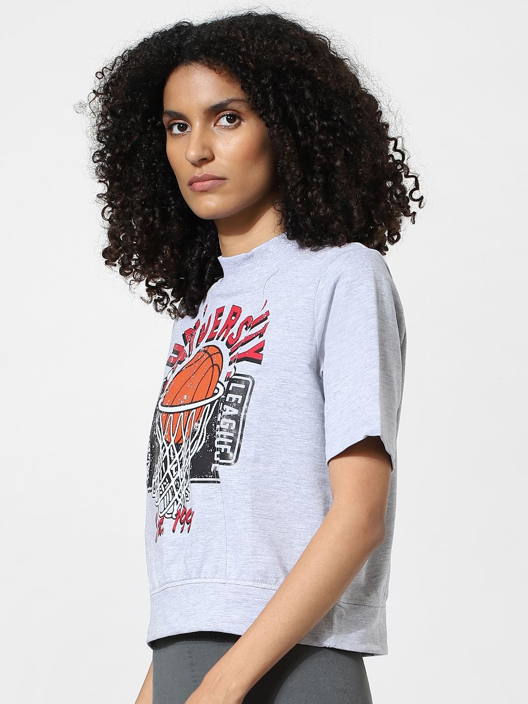 Grey Graphic Print Sweatshirt