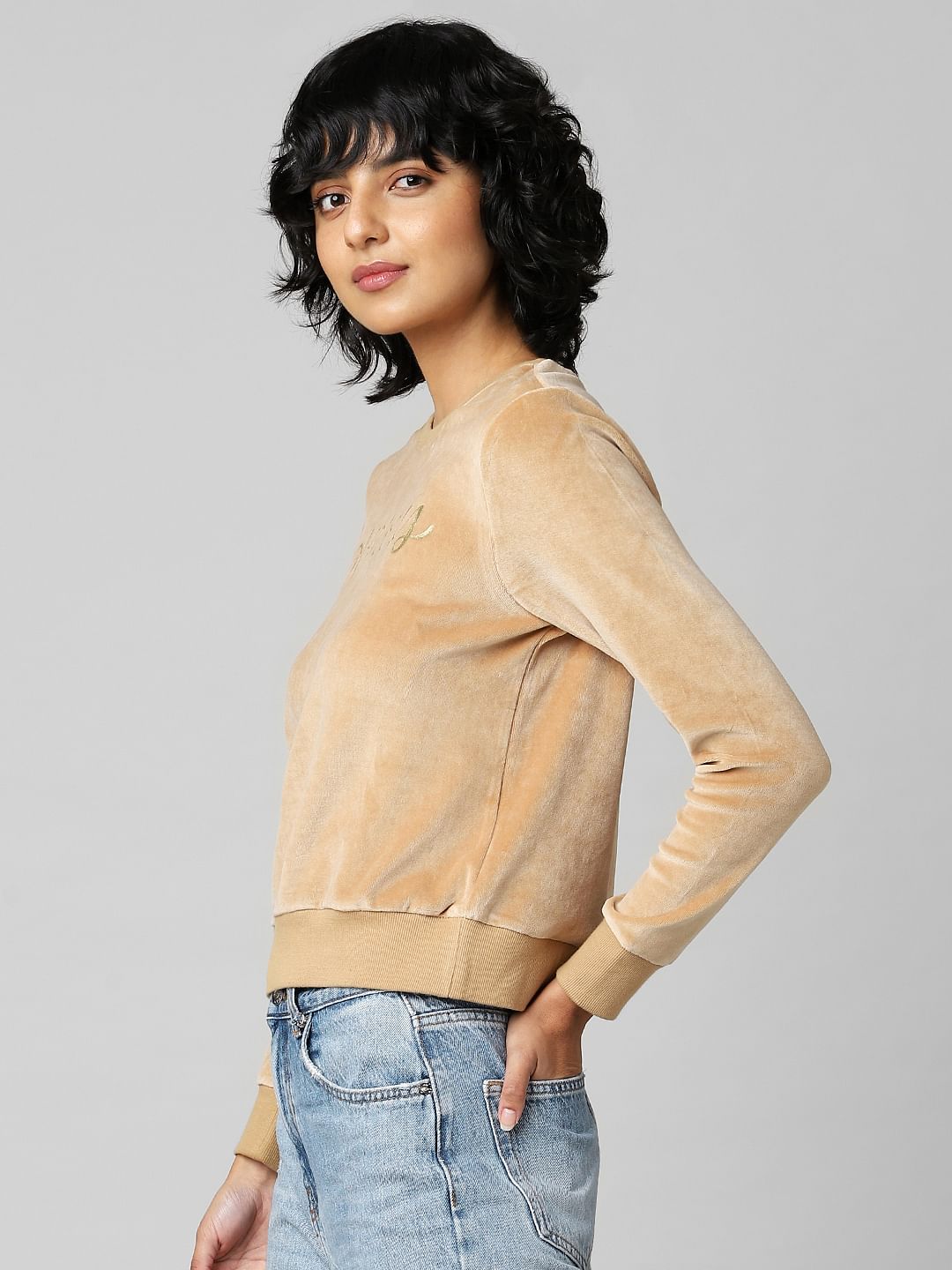 Brown Velvet Sweatshirt