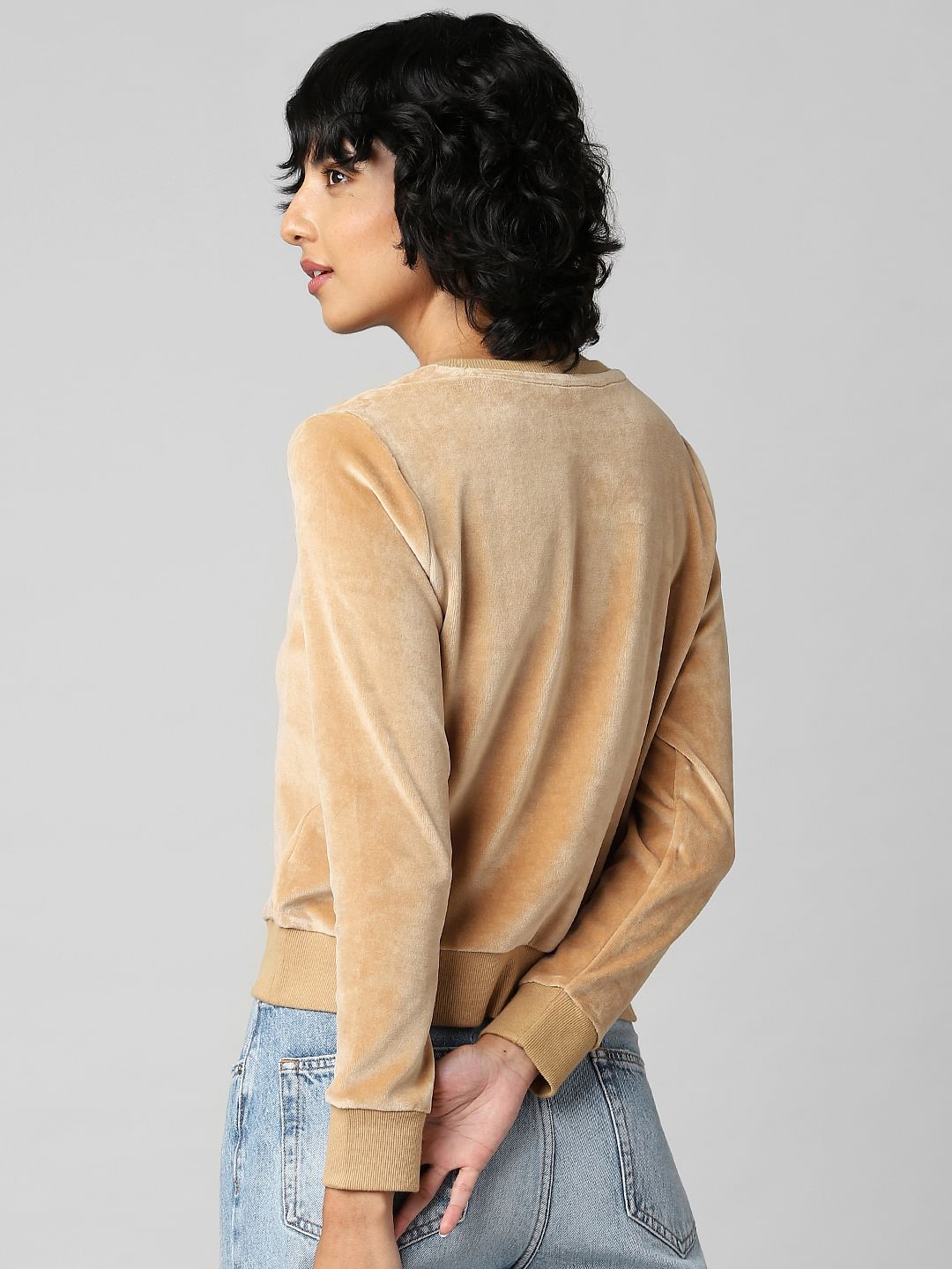 Brown Velvet Sweatshirt