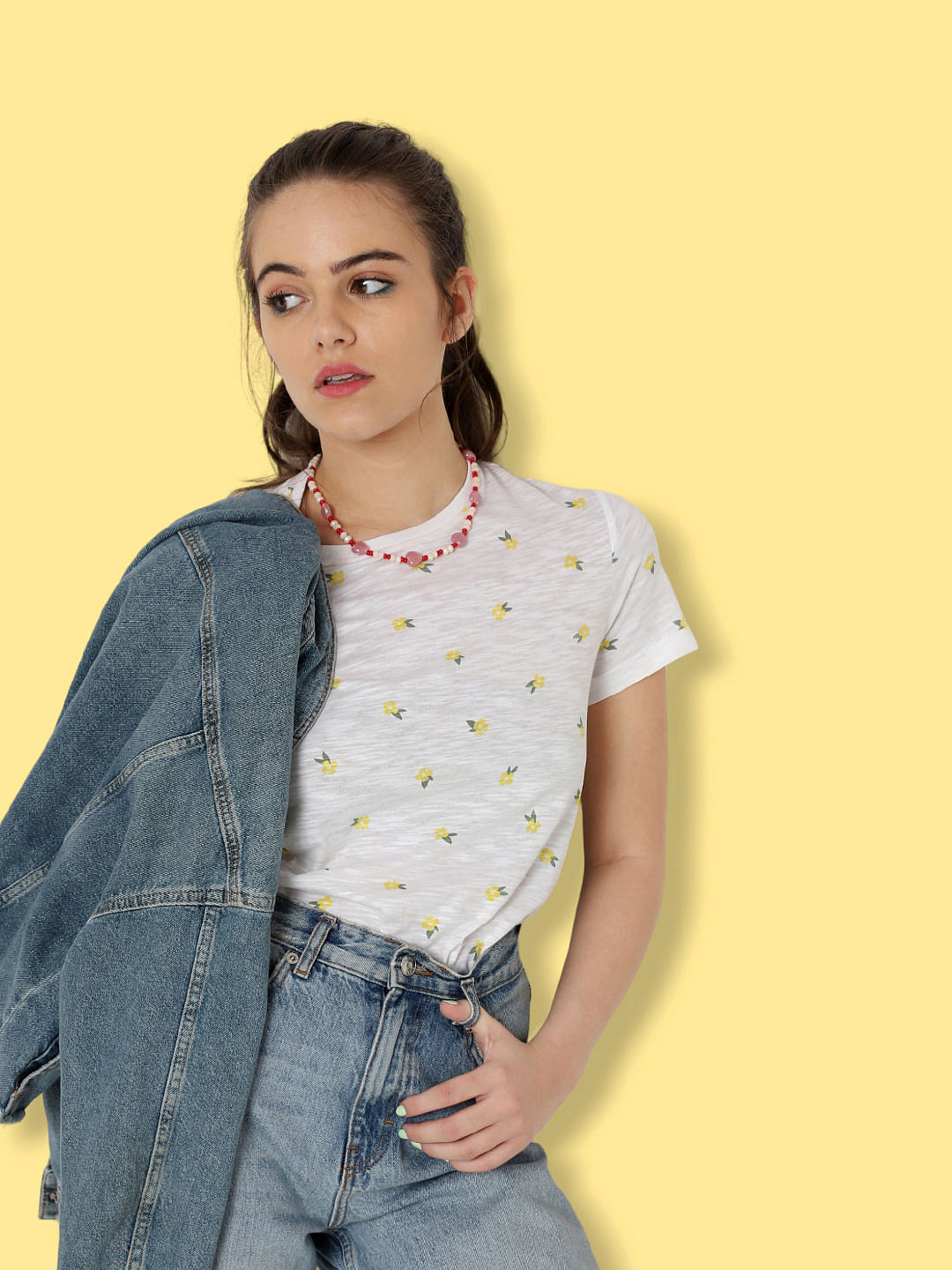 White Printed Organic Cotton T-Shirt