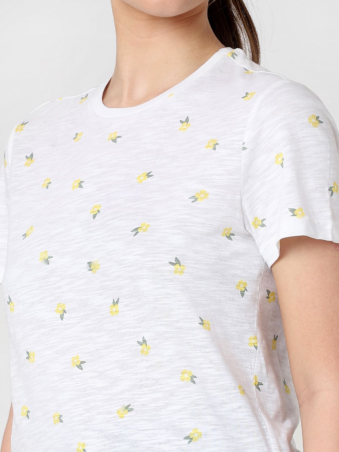 White Printed Organic Cotton T-Shirt
