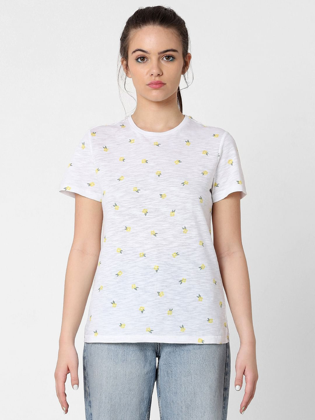 White Printed Organic Cotton T-Shirt