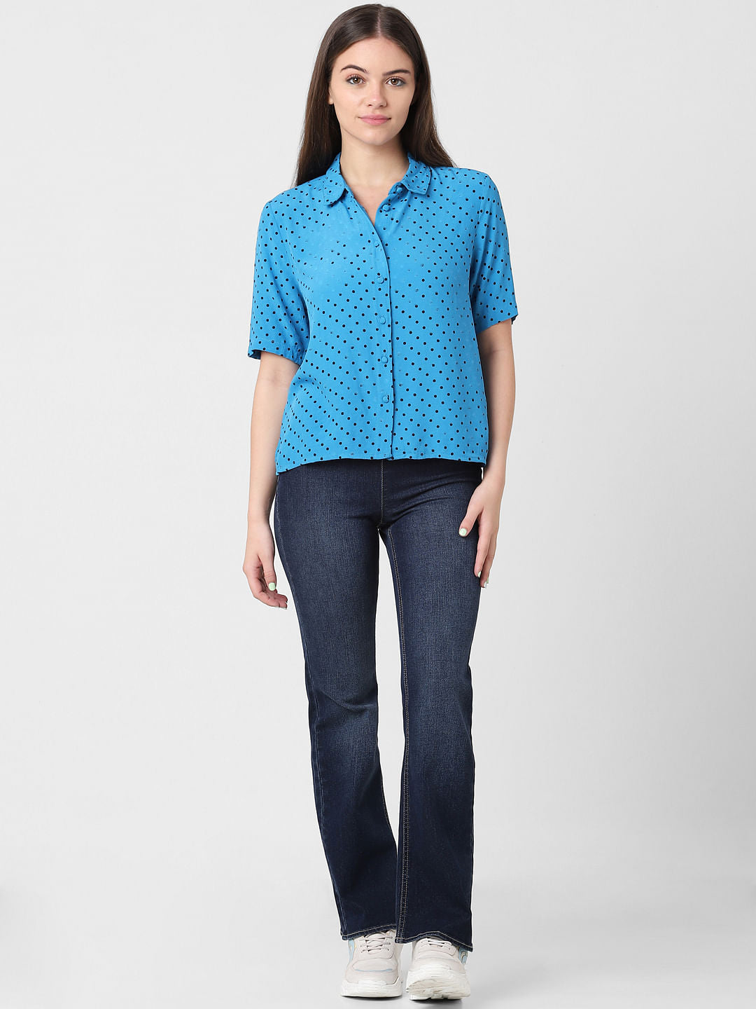 Blue Polka Dot Shirt