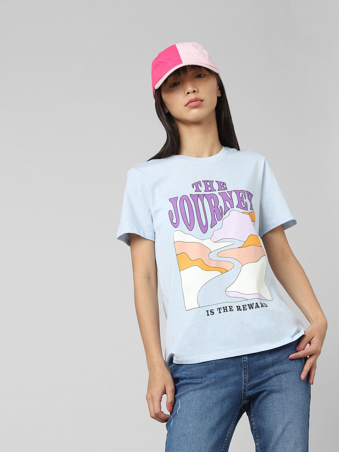 Blue Graphic Print T-Shirt